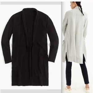 J. Crew Black Midi Sweater Cardigan Coat M